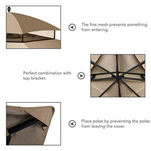 MASTERCANOPY Replacement Canopy Top for Lowe's Allen Roth 10x12 Gazebo #GF-12S004B-1 (Beige)