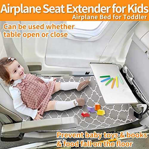 Airplane Footrest for Kids,Toddler Airplane Bed,Toddler Airplane Seat Extender for Kids,Baby Travel Essentials for Flying,Toddler Airplane Travel Essentials for Kids Airplane Bed Compact&Portable