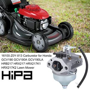 16100-Z0Y-813 Carburetor for Honda GCV190 GCV190A GCV190LA HRB217 HRX217 HRX217K1 HRX217K2 Lawn Mower