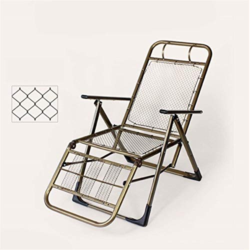 XZGDEN Lightweight Camping Chairs Garden Loungers Folding Chair Summer Breathable Cool Recliner Office Chair Lunch Break Chair Adjustable Adjustable Lounge Chair (Color : A)