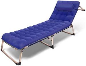 xzgden lightweight folding lounger chairs portable metal sunbed household office garden patio beach outdoor lounger chairs-5