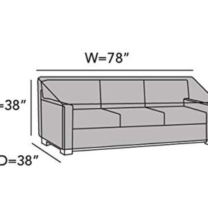 Covermates Outdoor Sofa Loveseat Cover - Water Resistant Polyester, Drawcord Hem, Mesh Vents, Seating and Chair Covers-Khaki