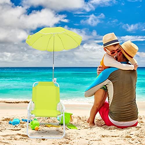 BESTOYARD 1 Set Outdoor Portable Kids Umbrella Beach Chair Lounge Chair Sun Block Stool Party Supplies Home Party Decor