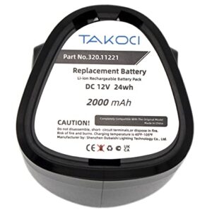 TAKOCI 12V Replacement Battery for Craftsman Nextec, 9-11221, 11221, fit Part No 320.11221, 2000mAh