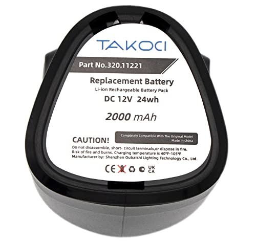 TAKOCI 12V Replacement Battery for Craftsman Nextec, 9-11221, 11221, fit Part No 320.11221, 2000mAh