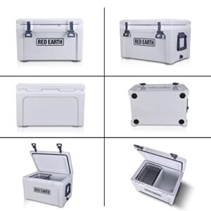 GiNT Ultra-Light 52 Quart Hard Cooler Insulated Portable Ice Chest Box with Basket & Divider, Great for The Beach, Boat, Fishing, Barbecue or Camping