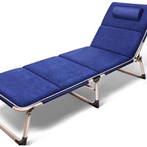 XZGDEN Lightweight Folding Lounger Chairs Portable Metal Sunbed Household Office Garden Patio Beach Outdoor Lounger Chairs-3