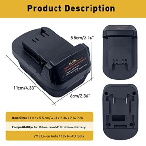 BTRUI for Dewalt 20V to Milwaukee 18v Battery Adapter, DL18ML / DW18ML Battery Adapter, Put for Dewalt 20V Battery Convert to for Milwaukee M18 18V Tool