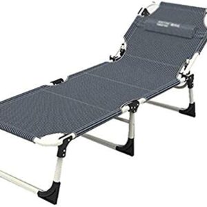 XZGDEN Lightweight Camping Chairs Garden Loungers Folding Chair Folding Sun Lounger, Metal Frame Breathable Lazy Chair, Detachable Pillow, Portable Garden Outdoor Recliner 190cm