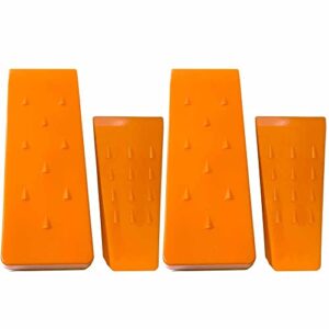 parts 4 outdoor 4pk 5.5″ and 8″ tree felling wedge with spikes made in the usa logging equipment 2 of each (orange)