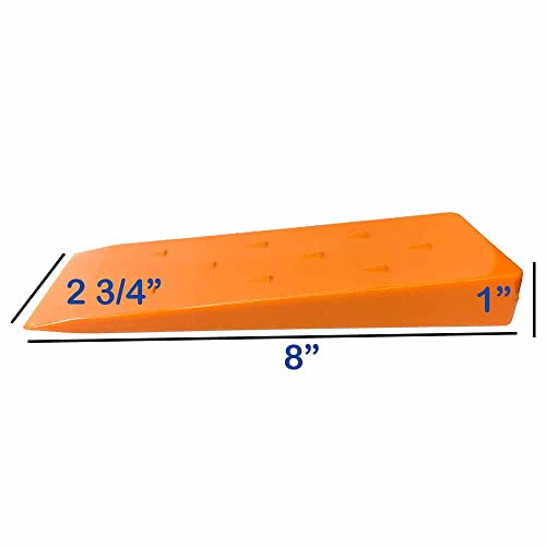 Parts 4 Outdoor 4Pk 5.5" and 8" Tree Felling Wedge with Spikes Made in The USA Logging Equipment 2 of Each (Orange)