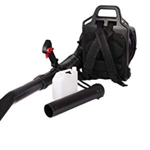 Goujxcy Backpack Gas Leaf Blower, 52CC 2-Cycle Engine Blower, High Power and Low Fuel Consumption Leaf Blower for Lawn Garden Blowing Leaves Snow Debris and Dust