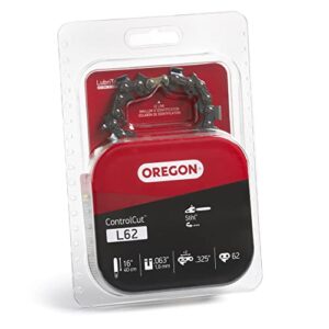 Oregon L62 ControlCut Replacement Chainsaw Chain for 16-Inch Guide Bar, 62 Drive Links, Pitch: .325" Low Vibration, .063" Gauge, Fits Stihl Models with 16" bars and .325" Sprockets