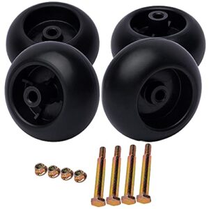 4 pack lawn mower deck wheels replacement 753-04856a 133957 734-3058b fit for craftsman husqvarna cub cadet
