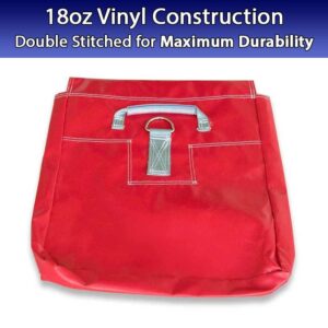 Extra Durable Strong Vinyl Sand Bag | Red PVC | 21" x 21" | Used to Support and Anchor Inflatables, Bounce Houses, Water Slides, Tents, and More | Holds Up to 50 Pounds | 10 Pack