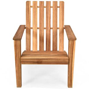 giantex set of 4 wooden adirondack chair accent furniture armchair