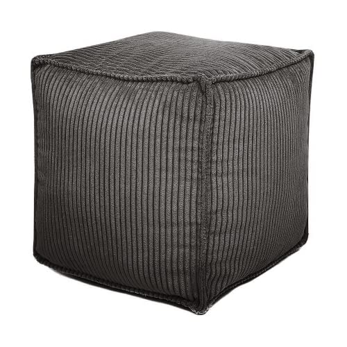 Louis Donné Unstuffed Square Pouf Ottoman Cover, Supersoft Corduroy Storage Pouf Cover for Living Room Bedroom Stool Footrest