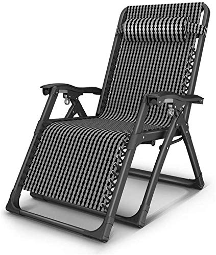 XZGDEN Lightweight Sun Lounger Reclining Lounge Chair Garden Outdoor Terrace Thick Padded Thickened Multiple Positions (Color : 1)