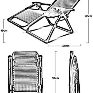 XZGDEN Lightweight Sun Lounger Reclining Lounge Chair Garden Outdoor Terrace Thick Padded Thickened Multiple Positions (Color : 1)