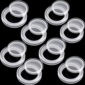 maitys 8 pieces silicone umbrella hole ring plug set for glass outdoors patio table deck yard, 2 inch (clear)