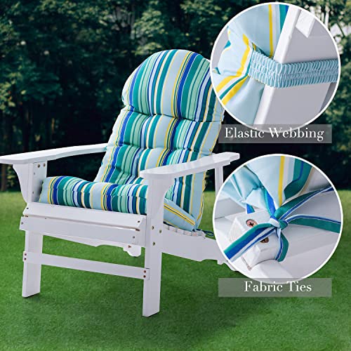 Enipate Weather Resistant Adirondack Chair Cushions High Back Indoor Outdoor Patio Tufted Thicken Lounge Cushion Seat Pads