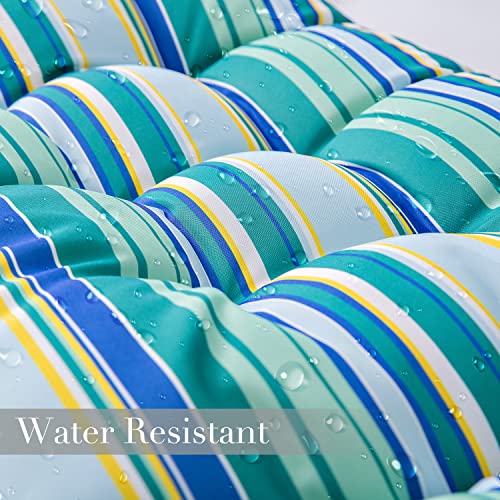 Enipate Weather Resistant Adirondack Chair Cushions High Back Indoor Outdoor Patio Tufted Thicken Lounge Cushion Seat Pads
