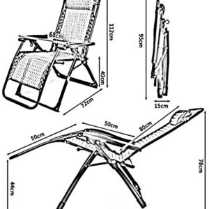 XZGDEN Lightweight Sun Lounger Headrest Folding Recliner Adjust Height Reclining Garden Camping Bed