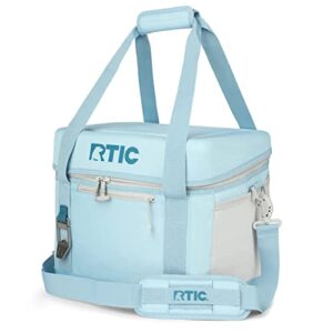 rtic 28 can everyday cooler, soft sided portable insulated cooling for lunch, beach, drink, beverage, travel, camping, picnic, for men and women, rtic ice