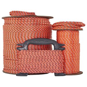 sgt knots #4 dacron polyester pull cord – small engine replacement cord rope for lawn mowers, generators & more (10 feet, orange)