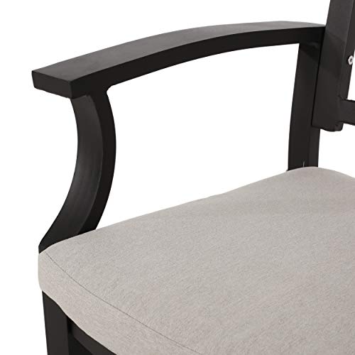 Christopher Knight Home Waterford Outdoor Dining Chairs, Light Beige + Antique Matte Black