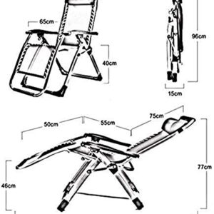 XZGDEN Lightweight Sun Lounger Heavy Duty Zero Gravity Recliner Chair with Cup and Phone Holder, Garden Outdoor Patio Sun Lounger, Folding Reclining Chair Beach Lounger Chair