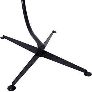 Sunnydaze Hammock Chair Stand Only - Metal C-Stand for Hanging Hammock Chair - Indoor or Outdoor Use - Durable 300-Pound Capacity - Black