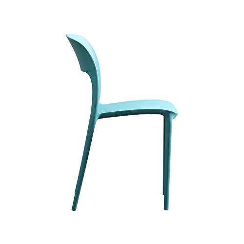 Christopher Knight Home Dean Outdoor Plastic Chairs (Set of 2), Teal