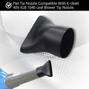 AMTHKNO Flat Tip Nozzle for Kobalt KLB 1040B-03 Leaf Blower 40v KLB 1040 Leaf Blower, KHB 3040-06 40 Volt, (Black)