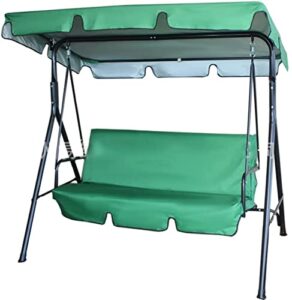 xyqsby swing canopy waterproof replacement canopy for swing,top cover set swing seater chair cover protection porch swings outdoor canopy swing replacement cover (dark green,195x125x15cm)