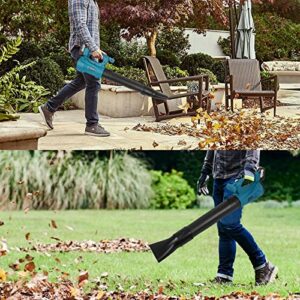 Cordless Leaf Blower with 2 X 5.0 Battery & Charger,460CFM 6 Adjustable Speeds and 2 Adjustable Tubes,Battery Powered Leaf Blower Lightweight for Snow Blowing & Yard Cleaning