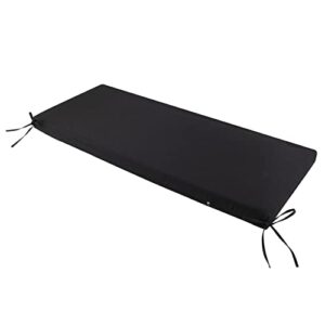 rofielty bench cushion 45 inch, bench cushion for indoor/outdoor use outdoor swing cushions, waterproof and durable resistant furniture patio cushion. (black, 45×18×2.5)
