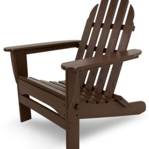 POLYWOOD AD5030MA Classic Folding Adirondack Chair, 35.00" x 29" x 35.00", Mahogany