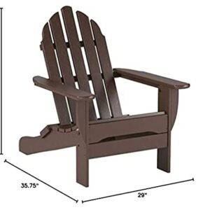 POLYWOOD AD5030MA Classic Folding Adirondack Chair, 35.00" x 29" x 35.00", Mahogany