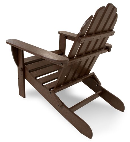 POLYWOOD AD5030MA Classic Folding Adirondack Chair, 35.00" x 29" x 35.00", Mahogany