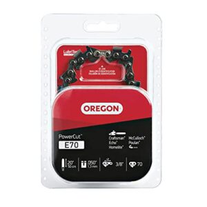 Oregon E70 20-Inch PowerCut Chainsaw Chain - Fits Echo, McCulloch and More