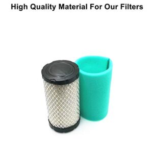 MOWFILL 2 Pack 793569 Air Filter with 793685 Pre Filter Replace for Briggs Stratton 4241 5415 793569 791630 John Deere GY21055 MIU11511 Bad Boy 063-4026-00