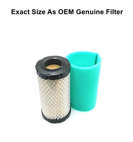 MOWFILL 2 Pack 793569 Air Filter with 793685 Pre Filter Replace for Briggs Stratton 4241 5415 793569 791630 John Deere GY21055 MIU11511 Bad Boy 063-4026-00