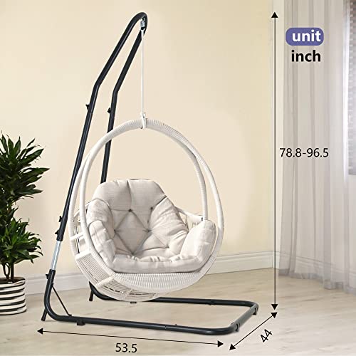 Hammock Chair Stands Hanging Hammock Stands Adjustable Height 78.8" to 96.5" Outdoor Solid Steel Hammock Stand Only for Hanging Hammock Air Porch Swing Chair Indoor