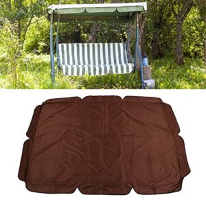 195x125x15cm Outdoor Swing Canopy Replacement, Patio Swing Chair Top Cover for Patio, Backyard, Lawn, Garden(Coffee)