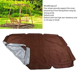 195x125x15cm Outdoor Swing Canopy Replacement, Patio Swing Chair Top Cover for Patio, Backyard, Lawn, Garden(Coffee)