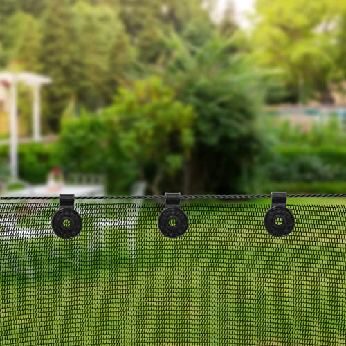 40 Piece Shade Cloth Plastic Clips Round Plastic Black Clips for Sun Shade Net, Anti Bird Netting, Garden Netting, Shade Netting, Shade Fabric Accessories