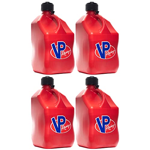 VP Racing Fuels Motorsport 5 Gallon Square Plastic Utility Jug Red (4 Pack)