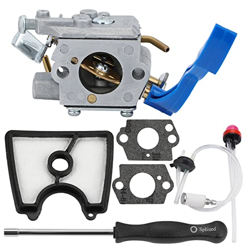 HeyCarb 125B Carburetor for Husqvarna 125BX 125BVX Leaf Blower Replace Zama C1Q-W37 Carb 590460102 581798001 545081811 545112101 with Air Filter Fuel Line Kit