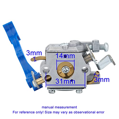 HeyCarb 125B Carburetor for Husqvarna 125BX 125BVX Leaf Blower Replace Zama C1Q-W37 Carb 590460102 581798001 545081811 545112101 with Air Filter Fuel Line Kit